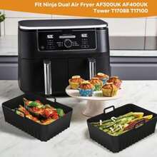 1pc/2pcs Reusable Silicone Air Fryer Liner | Non-Stick Baking Paper Lining, Air Fryer Kitchen Accessories Replacement Parts - Multicolor - View 6