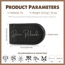 1pc Personalized Wallet, Minimalist Paper Money Organizer, Customized Leather Wallet, Customized Wallet Organizer, Engraved Wallet, Gift For Him, Father's Day Gift, Men's Wallet - Multicolor - View 5