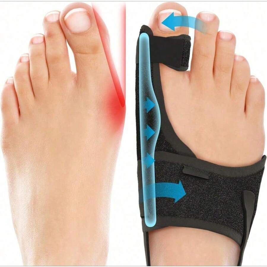 For Women & Men (2 Pack) Hammer Toe Straightener, Bunion Relief, Big Toe Separator, Adjustable Day & Night Support, Comfortable, One Size Fits All