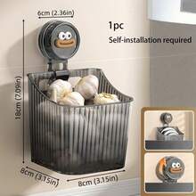 壁挂式厨房收纳篮，可收纳蔬菜、洋葱、大蒜、鸡蛋，无需钻孔，也可作为浴室挂式收纳篮、化妆品挂式收纳篮使用，适用于厨房、浴室、卧室 - 彩色 - 查看 8