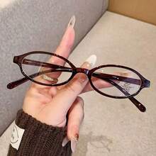 1pc Women's Fashionable & Elegant Oval Eyeglasses Frame, Lightweight & Portable, Exquisitely Showcases Distinctive Style - Clear - View 5