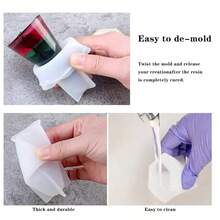 Bộ khuôn hình chóp và hình nón bằng nhựa Epoxy - Khuôn silicon để tự làm tinh thể nhọn, đồ thủ công bảo quản hoa, giá trưng bày trang sức, nhẫn, đồ thủ công làm nến. - Nhiều màu - Xem 4