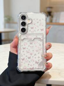 1个透明防摔气囊手机壳，带卡槽，粉色蝴蝶花卉图案，兼容苹果 17 Pro Max、17 Air、17 Pro、17、16 Pro Max、16 Plus、16 Pro、16、15 Pro Max、15 Plus、15 Pro、15、14 Pro Max、14 Plus、14 Pro、14、13 Pro Max、13 Pro、13、12 Pro Max、12 Pro、11 Pro Max、11 Pro、11、XS Max、XR、X/XS、7 Plus、8 Plus，以及三星Galaxy S10、S21、S22、S23、S24、S25、S26、Note20。 - 無色 - 查看 1