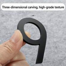 (0-9) Nhãn dán số hộp thư bằng acrylic, nhãn số cửa văn phòng, biển hiệu hiệu ứng 3D (Vui lòng dán lên bề mặt nhẵn, khô, bề mặt có lớp màng bảo vệ có thể bóc ra) - nhiều màu - Xem 2