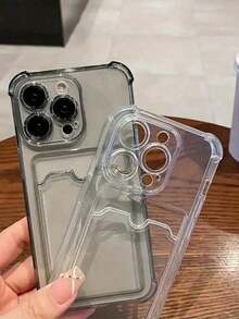Solid Material Fashion TPU Transparent TPU Protective Phone Case With Card Slot, Compatible With Apple 17/17 Air/17 Pro/17 Pro Max, I16, I16 Pro Max, I15, I15 Pro Max, 12 Pro Max, 13 Pro Max, 14 Pro Max, 13, 14, 11, 12 Pro, 14, XS, XR, 78P, 78GES2, A13 4G, A22, A21S, A51 4G Spring Gift - Style1 (1PCS) - View 7