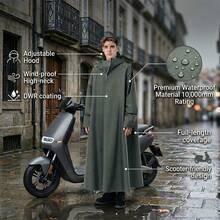 一件加厚高品质连帽雨衣，可调节抽绳，适合摩托车/自行车骑行、户外活动，保暖，适合情人节、宠物、嘉年华、春夏、伴娘礼物、房间/海滩、旅行、男女通用、度假、可爱配饰、海滩必备、毕业季、毕业典礼、祝贺毕业、毕业派对、旅行徒步必备、露营必备、便携工具、夏季必备、夏季便携 - 男女款 - 查看 5