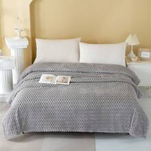 1 chiếc chăn lông cừu họa tiết rùa, chăn ngủ trưa văn phòng, chăn mềm mại, chăn dùng khi điều hòa, chăn nhỏ, chăn ấm áp. - Màu Xám nhạt - Xem 3