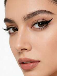 7对5D水貂毛假睫毛，交叉浓密自然款假睫毛条 - 黑色 - 查看 10