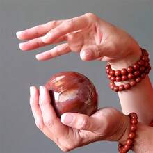 1 pezzo Rara sfera grezza in legno pietrificato - Ideale per la decorazione della casa - Regalo perfetto per il riscaldamento della casa - Stile bohémien - Ottima scelta per regali di San Valentino, Natale e Capodanno. - Multicolore - Visualizzare 11