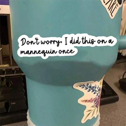 1张3英寸防水户外PVC可移除贴纸 - 趣味幽默语录设计，适用于汽车/笔记本电脑/水瓶 - 搞笑独特的贴纸，适合朋友/同事/成年人，别担心，我曾经在人体模型上做过这个护理学生贴纸