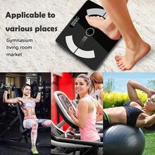 Home Digital Bathroom Scale High Precision Accurate Body Weighing Scale With 180Kg/396.8Lb Large Max Capacity, Compact Household Fitness Scale, Battery Operated Design (Batteries Not Included), Sturdy Platform For Daily Weight Monitoring For Home Use - Black - View 8