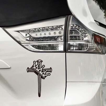 Hình dán trang trí vương miện và thánh giá, trang trí xe hơi, hình dán trang trí vương miện và thánh giá thanh lịch, phù hợp với hầu hết các trường hợp trang trí xe hơi.