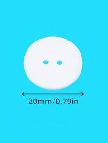 50pcs White Double Hole Resin Buttons, Double-Sided Bread Buttons, Sewing Accessories, Suitable For Crochet, Shirts, Suits, Jackets, Bags, Hats, Gloves, Handmade Items, Home Textiles, DIY Crafts Decoration - Multicolor - View 13