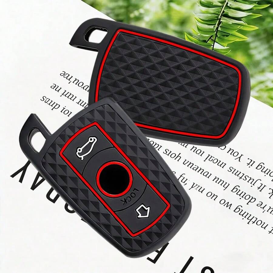 Bao đựng chìa khóa xe hơi bằng silicon mềm cao cấp dành cho BMW E60 E61 E70 E81 E87 E90 E91 E92 X1 X5 X3 1 3 5 6 Series Z4. - đen - Xem 1