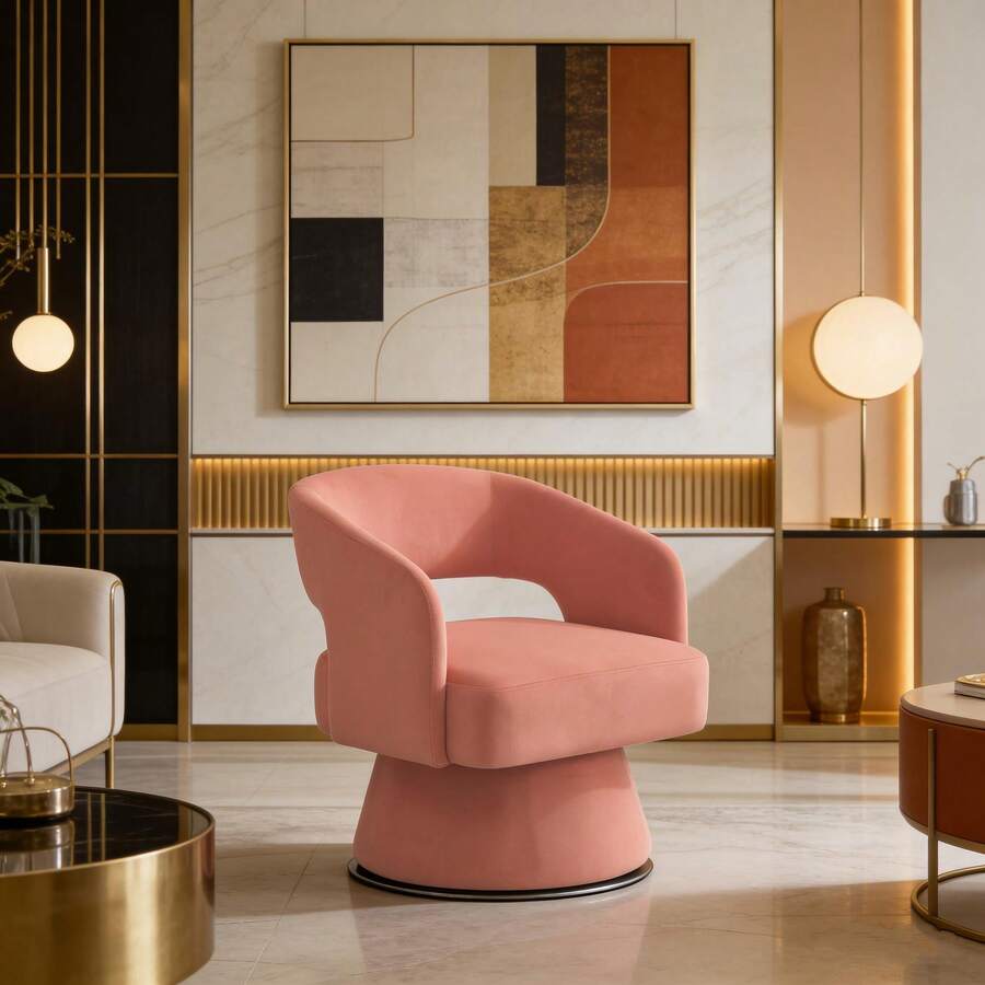 Living Room Chairs - Pink - View 1