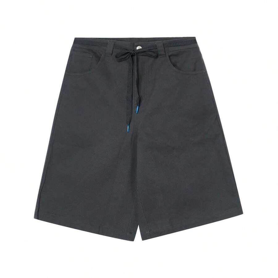 Adidas Quần short nam dáng rộng, thoải mái, có khóa kéo, dài 15cm, thích hợp mặc hàng ngày, mùa xuân/hè. - màu đen - Xem 1
