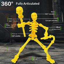 Colorful 3D Skeleton Model - Assembled Toy, Multi-Jointed Posable Skeleton Figure, Decoration, Gag Gift, Toys For Boys And Girls - Multicolor - View 6