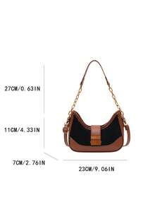 Niche Design Retro Dumpling Bag New Women's Bag Popular Explosion Model Crossbody Chain Crescent Bag - Black - View 2