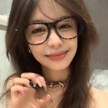 1副复古豹纹花卉蝴蝶结眼镜框 - 轻盈时尚，适合日常佩戴，猫眼设计搭配装饰蝴蝶结，完美适用于各种场合，也是馈赠亲友或参加派对的理想之选。 - 彩色 - 查看 3