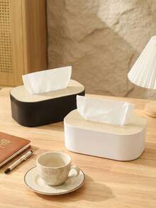 Hộp đựng khăn giấy bằng nhựa hình chữ nhật hiện đại - Hộp đựng khăn giấy đa chức năng, kiểu dáng thanh lịch để bàn, hộp khăn giấy tối giản cho bàn làm việc văn phòng, nhà cửa, bàn ăn, trang trí nhà cửa, trang trí phòng ngủ, phụ kiện nhà bếp. - Nhiều màu - Xem 4