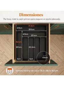 - Bandeja organizadora de cajones para cubiertos de plástico, para cocina, cubiertos y soporte para utensilios divisor para cucharas, tenedores, cuchillos, vajilla, 12.3 x 14.2 pulgadas, 7,44576228 - azul real - Ver 2