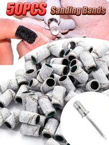 50pcs Electric Nail Grinder Sanding Bands - Fit For Electric Nail Grinder, 3 Colors With Different Coarseness 80/120/180 Grit Sanding Bands, With Small Clamp Holder, Suitable For Acrylic Nail Gel, Nail & Foot Care, Manicure Tools (Brown, Zebra Print, Bright Pink) - Multicolor - View 14