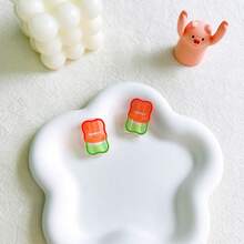 夏季半透明西瓜图案印花充电保护壳，兼容苹果设备，波浪形设计，保护套兼容18W/20W快充适配器，防刮花配件 - 彩色 - 查看 4