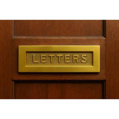 Solid Ss Victorian Letterbox Finished In EMB Polished Ss Letter Plate 10*3