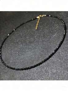 2025 New Black Crystal Beaded Necklace, Bohemian Choker Necklace For Women - Black - View 2