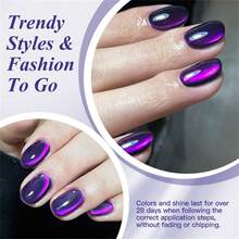 MSRUIOO 1pc 8ml Jelly Colored Stone Cat Eye Gel Nail Polish, Ultral Shine Gradient Cat Magnetic Semi Permanent Soak Off UV Gel Varnish For Summer Nails, Manicure Nail Art Degign For Home And Salon Nail Supplies - Multicolor - View 6