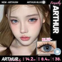 FUNSACHY Blue 14.2mm, Contact Lens, Gray, Suitable For Dates, Makeup, Eye Care, Annual Disposable - ARTHUR-bLUE - View 3