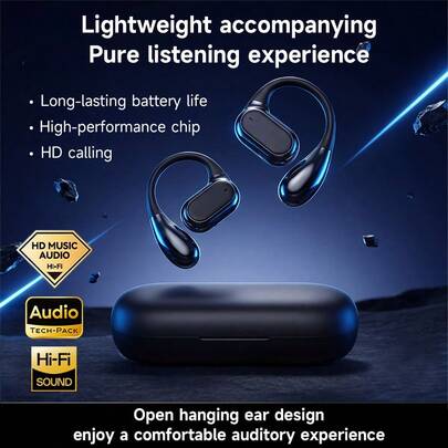 NEW SENYANG Nuevos auriculares inalámbricos Senyang-2026 con gancho para la oreja, sonido envolvente 360°, auriculares HD con llamadas de larga duración, clip deportivo, Bluetooth, diseño de moda para parejas, para iPhone, Android, como regalo