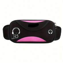 Reflective Multifunctional Running Waist Bag With High Quality Phone Pocket And Headphone Connection Port, Suitable For Storing Phones And Keys For Both Men And Women's Sports Activities - Pink - View 3
