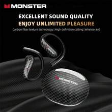 Monster MQ037 Bluetooth Earphones Noise Reduction HiFi Stereo Music HD Call Gaming Headsets TWS Ear-hook Earpod with Mic Original Monster Wireless Headphones - 查看 1