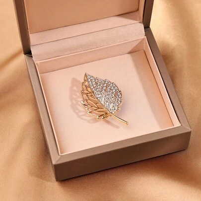 Leaf Brooch For Women, Exquisite Fashion Lapel Pin, Luxury Vintage Decor For Coat, Sweater