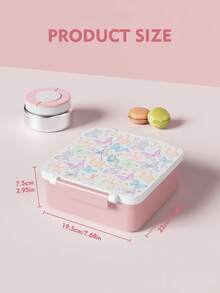 Meoky Bento Lunch Box With 9oz Soup Container, 4-Compartment Lunch Box Set, Reusable Food Storage Container For Meal Prep, Office, Travel & Picnic - Multicolor - View 4