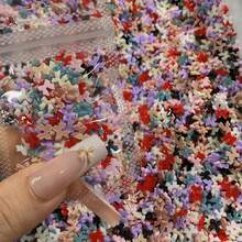 100 peças/300 peças por saco Laços de resina sólida multicoloridos fofos, adequados para arte de unhas DIY e manicure em resina - inodoros, decorações de unhas multifuncionais e usáveis, acessórios de arte de unhas | Encantos de unhas coloridos | Arte de unhas - Multicolorido - Visão 9