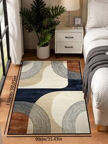 1 buah Karpet Pola Abstrak Geometris, Modern Minimalis Modis Hitam Putih Abu-abu Bermotif Poliester Persegi Panjang Mudah Perawatan Dapat Dicuci, Cocok Untuk Ruang Tamu, Lorong, Samping Tempat Tidur, Ruang Keluarga, Kamar Tidur, Kantor, Dapur, Dekorasi Rumah Gaya Pedesaan - MultiWarna - View 13