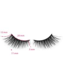 LIMEIKAI 10 cặp, 5 sợi, 12mm, kiểu nửa mắt, đan chéo, mi giả tự nhiên tối giản - Xem 3