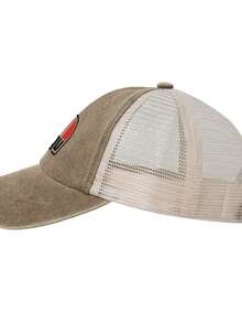 Agv New Printed Breathable Leisure Washed Denim Mesh Baseball Cap - 卡其色 - 查看 3