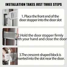 1/2/3/4pcs Adjustable Portable Door Lock Security Device, Suitable For Home, Hotel, Apartment, Dormitory And Other Scenarios, Providing Extra Privacy And Security Protection, Silver Color - Silver - View 7
