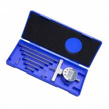Depth Gauge, Depth Micrometer Digital Electronic Indicator 0-22 Inch Measuring Range, 0.0005" Resolution, Precision Unit Conversion With 4 Anvils, Measuring Tool For Groove, Step, Hole - Depth: 0–22 Inches - View 8