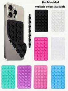 1/2 miếng silicon hút chân không cho ốp lưng điện thoại hình vuông, 28 miếng silicon hút chân không cỡ lớn cho điện thoại, đồ dùng cần thiết khi đi du lịch, tập thể dục, học tập, nghỉ lễ, cắm trại, đi biển, mùa hè, phụ kiện trường học, đồ dùng cần thiết cho năm học mới. - đầy màu sắc - Xem 3