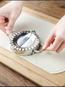 Stainless Steel Dumpling Maker,Dumpling Skin Cutter,Kitchen Handmade Dumpling Wrapping Tool,Meat Filled Cake Roller,Dough Cutter And Shaping Tool,Kitchen Baking Assistant,For Making Dumplings And Pastries - Multicolor - View 8