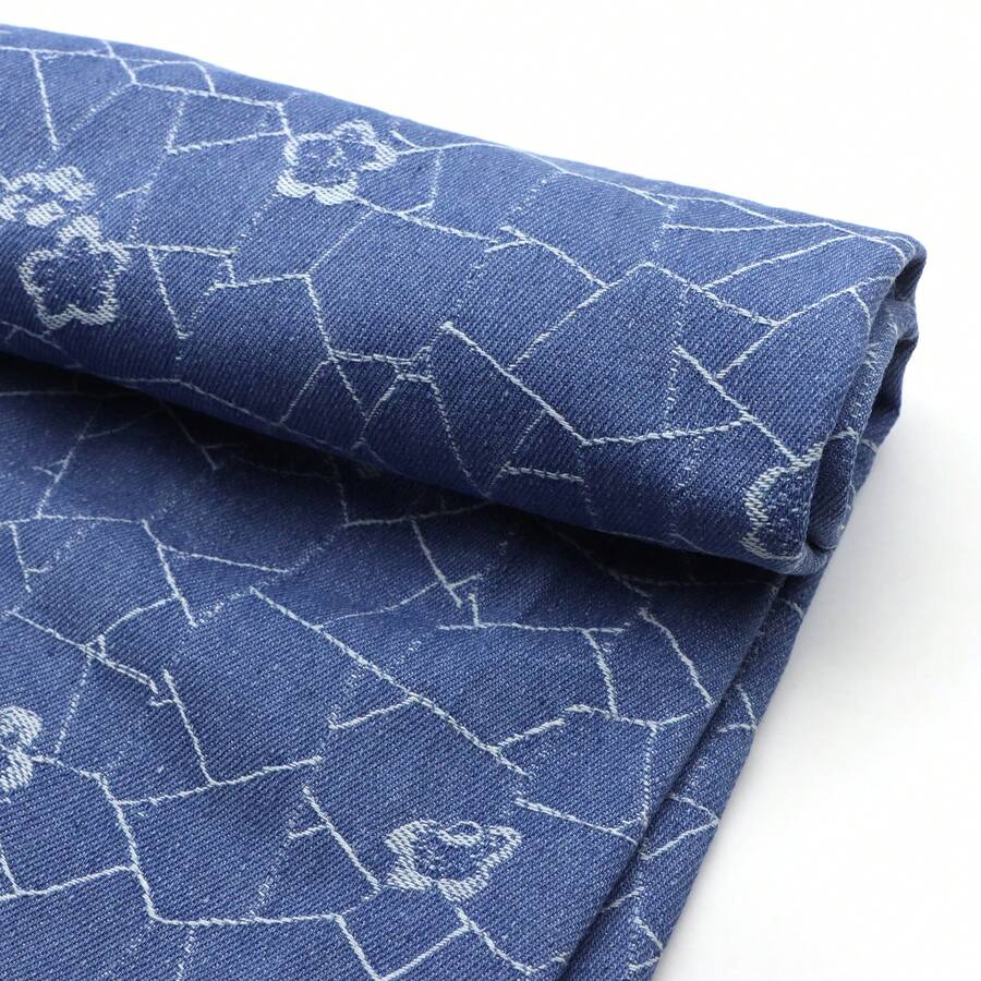 1 件预洗花纹格纹牛仔布 - 68.89x19.69 英寸（175x50 厘米），适用于 DIY 手工艺项目、帽子钱包制作、沙发套及其他手工制品、发饰材料。 - 預設 - 查看 1