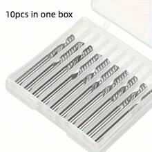 10 mũi phay ngón đơn rãnh bằng hợp kim cứng nguyên khối 4mm, dao khắc CNC độ chính xác cao, thích hợp cho việc khắc và cắt nhôm/acrylic/PCB. - dao khắc - Xem 2