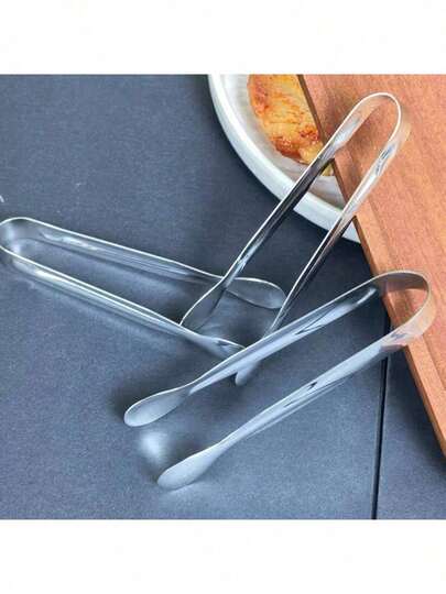 Bộ 1/2/3 kẹp gắp đá bằng thép không gỉ, kẹp dày chống trượt dùng để gắp đá viên, trái cây, khăn, đường viên, thịt nướng BBQ, thích hợp cho nhà bếp, nhà hàng, khách sạn, kích thước 11cm, dễ sử dụng.