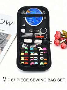 1pc Portable Sewing Kit Household Sewing Tools 10pcs/Set Thread Box Patching Needle Threader Hand Stitching Supplies Valentine DAY, Valentines Wedding, Birthday, ,Sewing ,Craft Supplies, Craft ,Sewing Supplies, Stitch, Sewing Accessories,Back To School Travel Essential Travel Home Essentials Kitchen Gadgets - đen - Xem 6