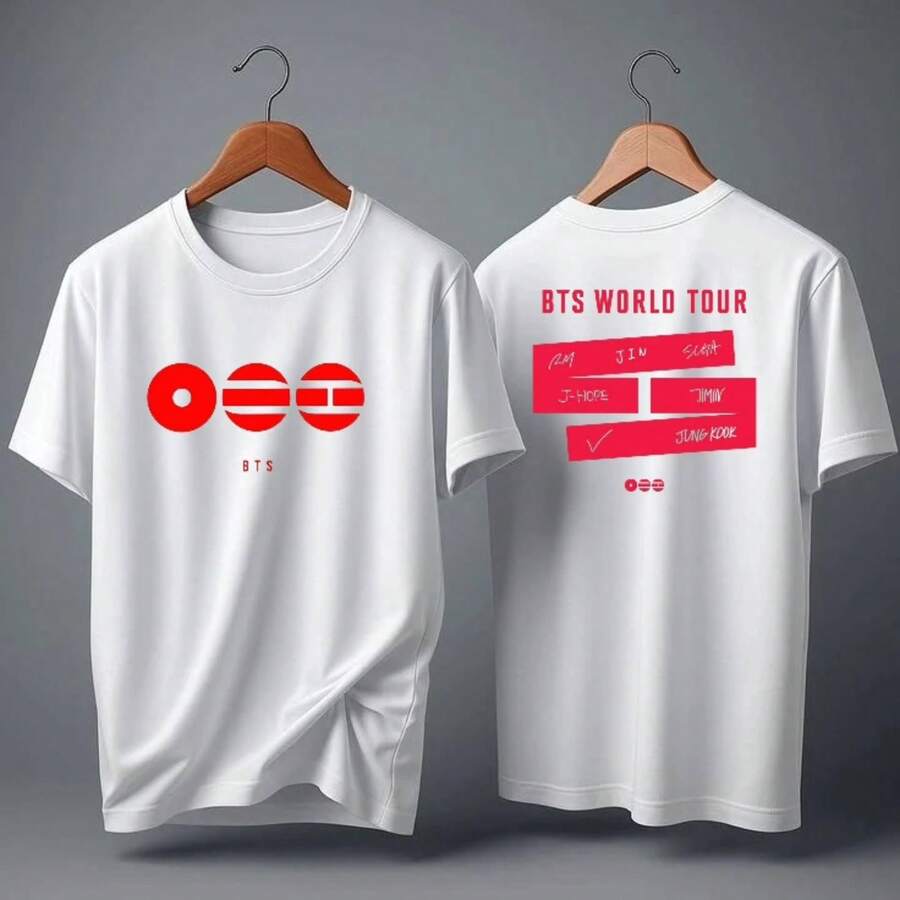 Arirang World Tour T-Shirt – Bangtan Kpop Tee, Official Style Cotton Short Sleeve, Concert Fan Gift For Men Women - 款式 06 - 查看 1