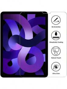 1pc Tempered Glass Screen Protector, Compatible With IPad/Galaxy Tab/ Pad SE/HONOR Pad/Mi Pad, Also Fits MatePad Air, Scratch-Resistant, Sensitive Touch - Clear - View 6